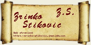 Zrinko Stiković vizit kartica